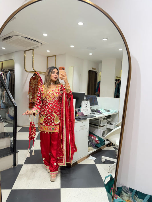 “SAMEEN” - THREE PIECE SET WITH POTLI